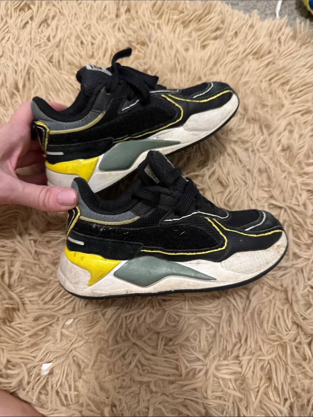 Puma Kids Black and Yellow SpongeBob Accent Sneakers